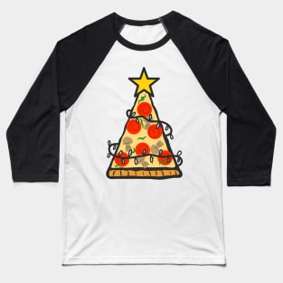 Christmas Tree Pizza Baseball T-Shirt